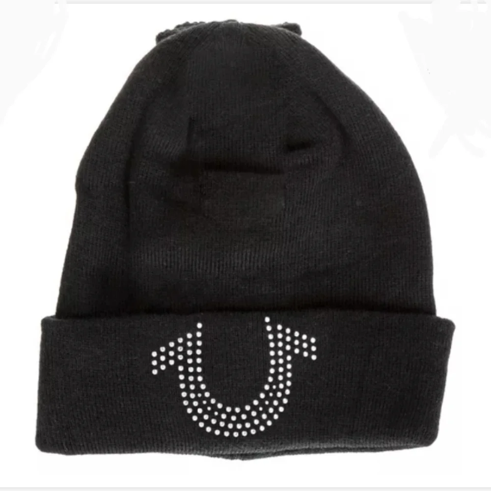 True Religion 2 Pc Hat & Glove Set-Black